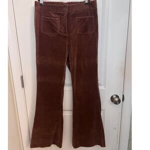 VTG Lilly Pulitzer corduroy Mid Rise Flare pants Sz 6 Brown 70s Bohemian Hippie